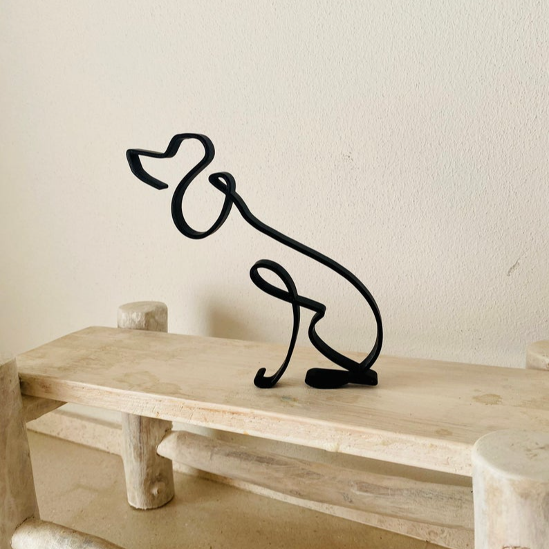 Poodle Minimalist Art Sculpture