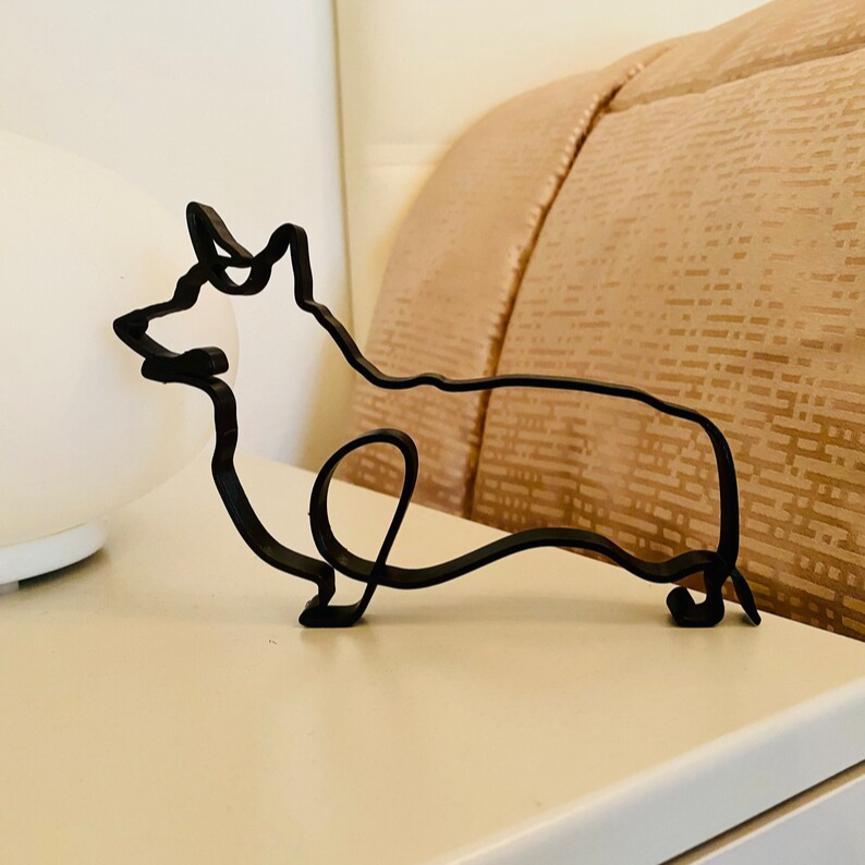 Corgi dog Minimalist Art Sculpture