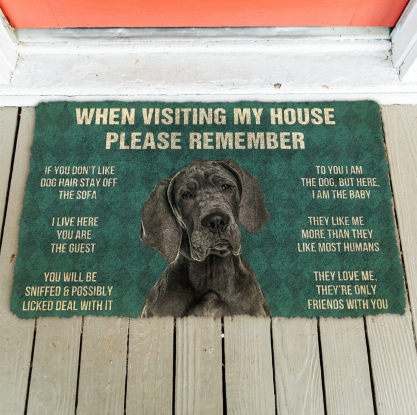 Great dane funny doormat