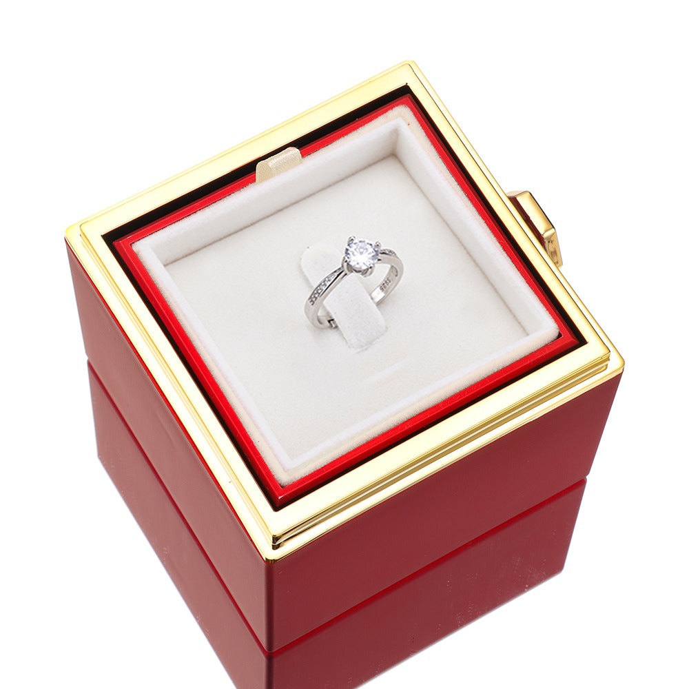 Eternal Rose Box - W/ S925 Ring & Real Rose