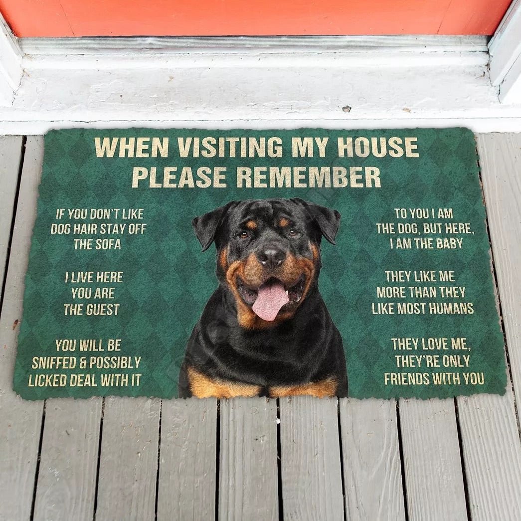 Rottweiler funny doormat